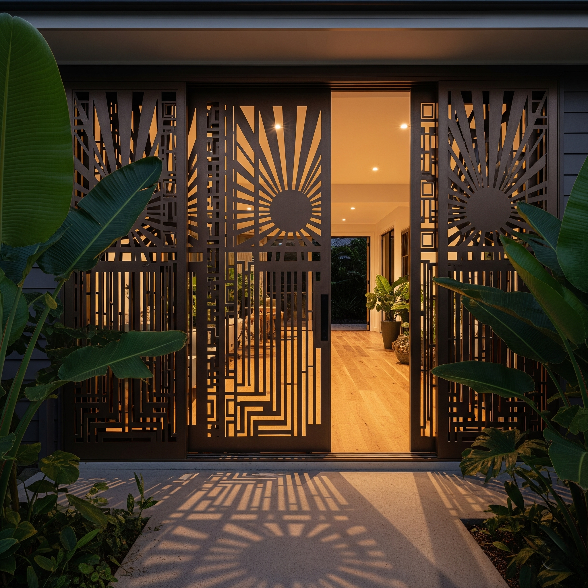 A custom screen entryway