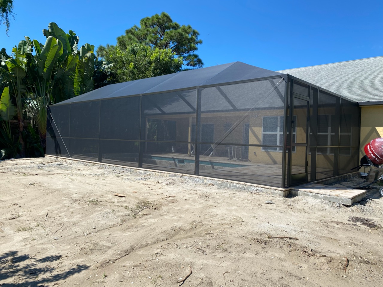 Pool cage installation